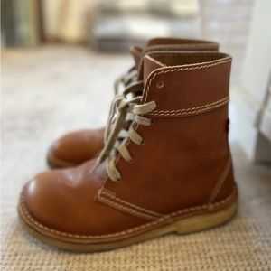 Duckfeet Faborg Brown Leather Womens 39 Dutch lace-up boots